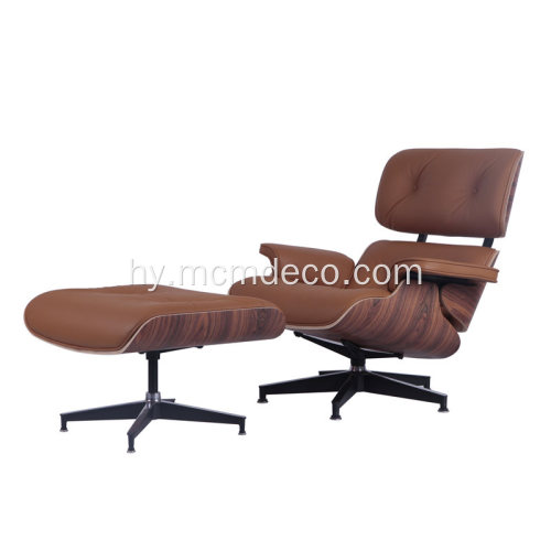 Mid Century Classic Leather Eames Lounge աթոռներ